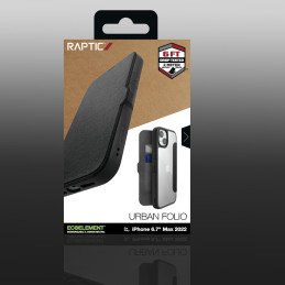 Raptic X-Doria Urban Folio Case iPhone 14 Plus dangtelis su juodu atvartu