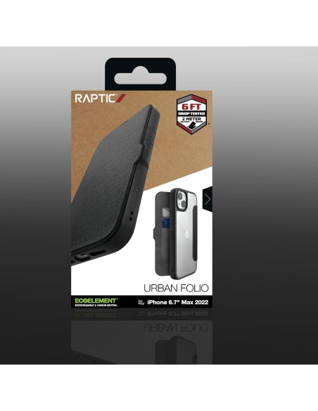 Raptic X-Doria Urban Folio Case iPhone 14 Plus dangtelis su juodu atvartu Raptic X-Doria Urban Folio Case iPhone 14 Plus dangtelis su juodu atvartu