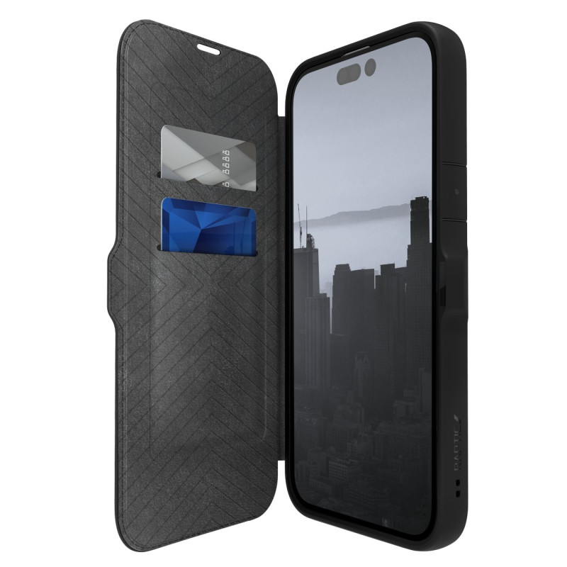 Raptic X-Doria Urban Folio Case iPhone 14 Pro Max dangtelis su juodu atvartu