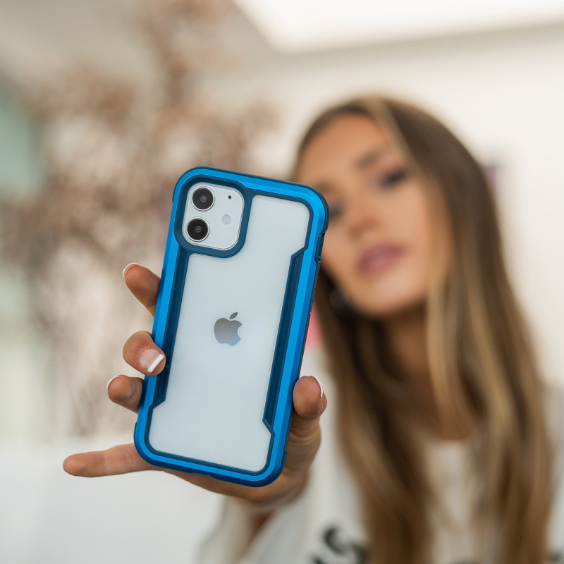 Raptic X-Doria Shield Dėklas, skirtas iPhone 14 Plus, opalinis šarvuotas dangtelis