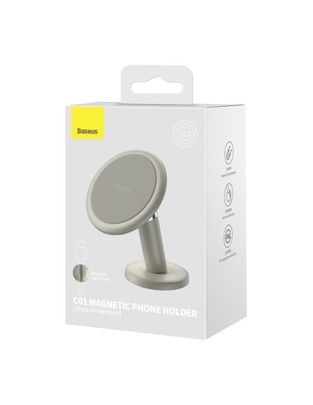 Magnetinis automobilinio telefono laikiklis prietaisų skydeliui C01 baltas Magnetinis automobilinio telefono laikiklis prietaisų skydeliui C01 baltas