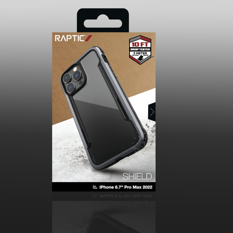 Raptic X-Doria Shield Dėklas, skirtas iPhone 14 Pro Max, šarvuotas dangtelis, juodas