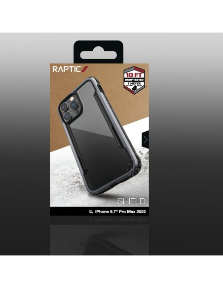 Raptic X-Doria Shield Dėklas, skirtas iPhone 14 Pro Max, šarvuotas dangtelis, juodas Raptic X-Doria Shield Dėklas, skirtas iPhone 14 Pro Max, šarvuotas dangtelis, juodas