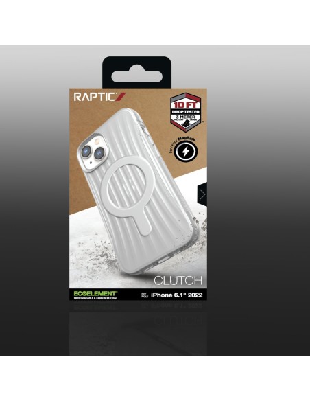 Raptic X-Doria Clutch Built Case iPhone 14 dėklas su skaidriu MagSafe galiniu dangteliu Raptic X-Doria Clutch Built Case iPhone 14 dėklas su skaidriu MagSafe galiniu dangteliu