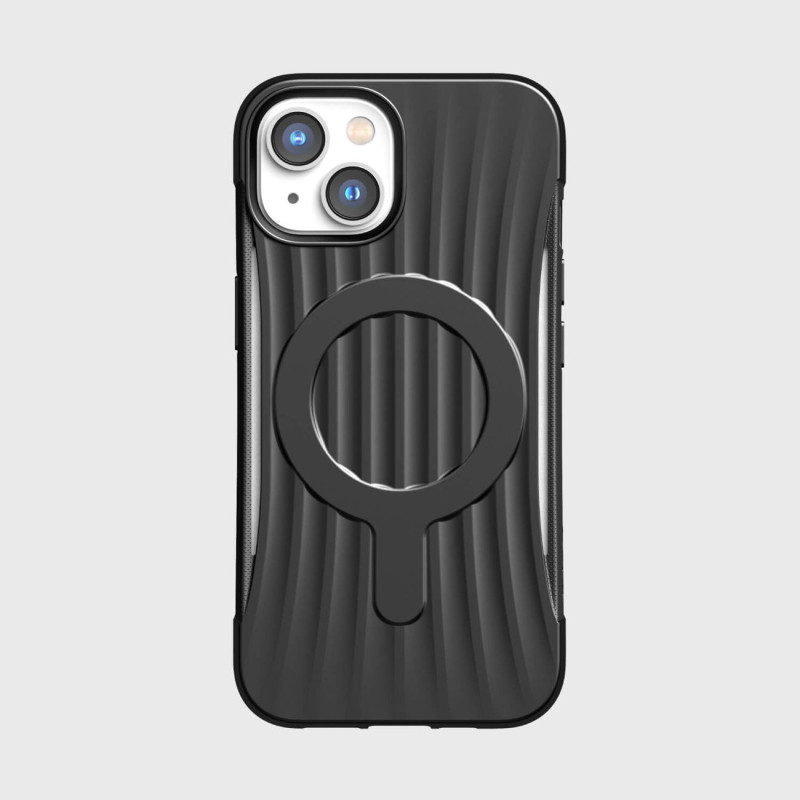Raptic X-Doria Clutch Built Case iPhone 14 dėklas su MagSafe galiniu dangteliu juodu