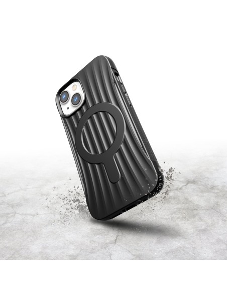 Raptic X-Doria Clutch Built Case iPhone 14 dėklas su MagSafe galiniu dangteliu juodu Raptic X-Doria Clutch Built Case iPhone 14 dėklas su MagSafe galiniu dangteliu juodu