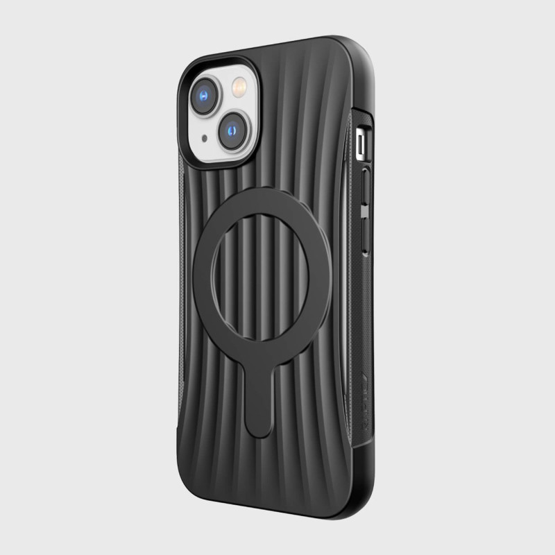 Raptic X-Doria Clutch Built Case iPhone 14 dėklas su MagSafe galiniu dangteliu juodu