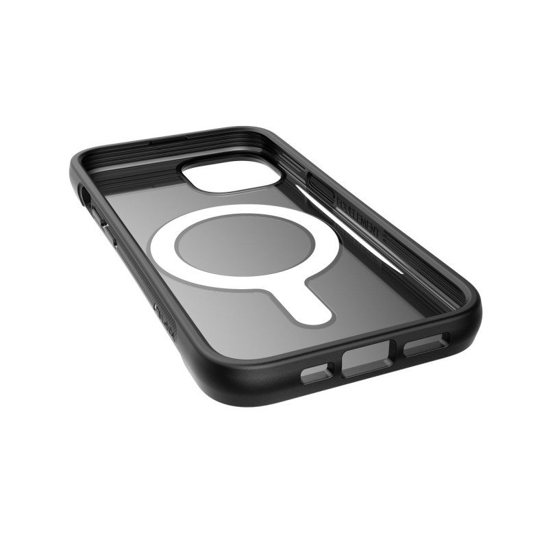 Raptic X-Doria Clutch Built Case iPhone 14 dėklas su MagSafe galiniu dangteliu juodu
