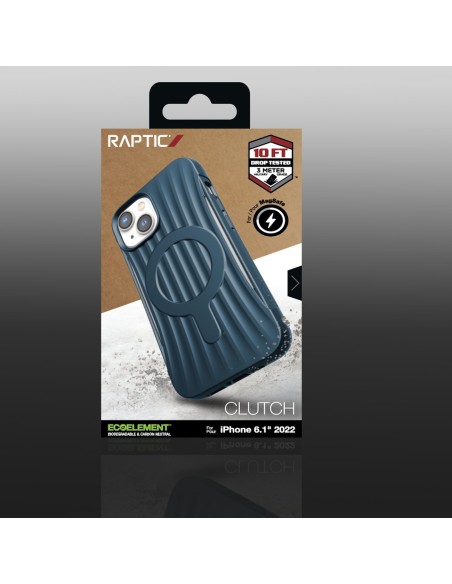 Raptic X-Doria Clutch Built Case iPhone 14 dėklas su MagSafe galiniu dangteliu mėlynos spalvos Raptic X-Doria Clutch Built Case iPhone 14 dėklas su MagSafe galiniu dangteliu mėlynos spalvos