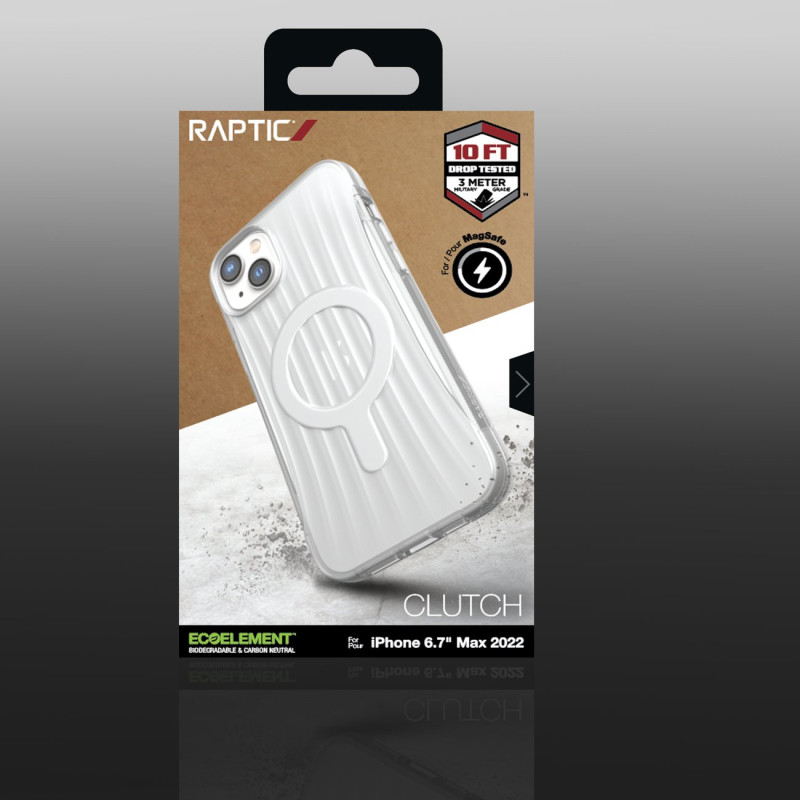 Raptic X-Doria Clutch Built Case iPhone 14 Plus dėklas su skaidriu MagSafe galiniu dangteliu
