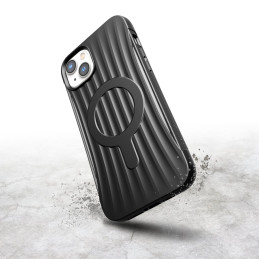 Raptic X-Doria Clutch Built Case skirtas iPhone 14 Plus su MagSafe galiniu dangteliu juodu
