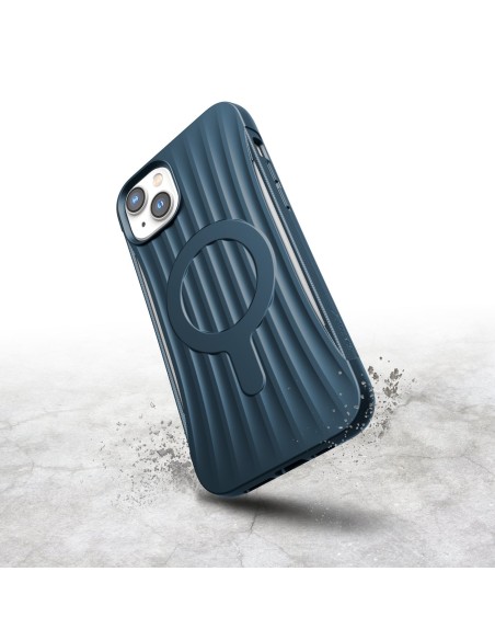 Raptic X-Doria Clutch Built Case skirtas iPhone 14 Plus su MagSafe galiniu dangteliu mėlynu Raptic X-Doria Clutch Built Case skirtas iPhone 14 Plus su MagSafe galiniu dangteliu mėlynu