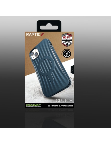 Raptic X-Doria Clutch Built Case skirtas iPhone 14 Plus su MagSafe galiniu dangteliu mėlynu Raptic X-Doria Clutch Built Case skirtas iPhone 14 Plus su MagSafe galiniu dangteliu mėlynu