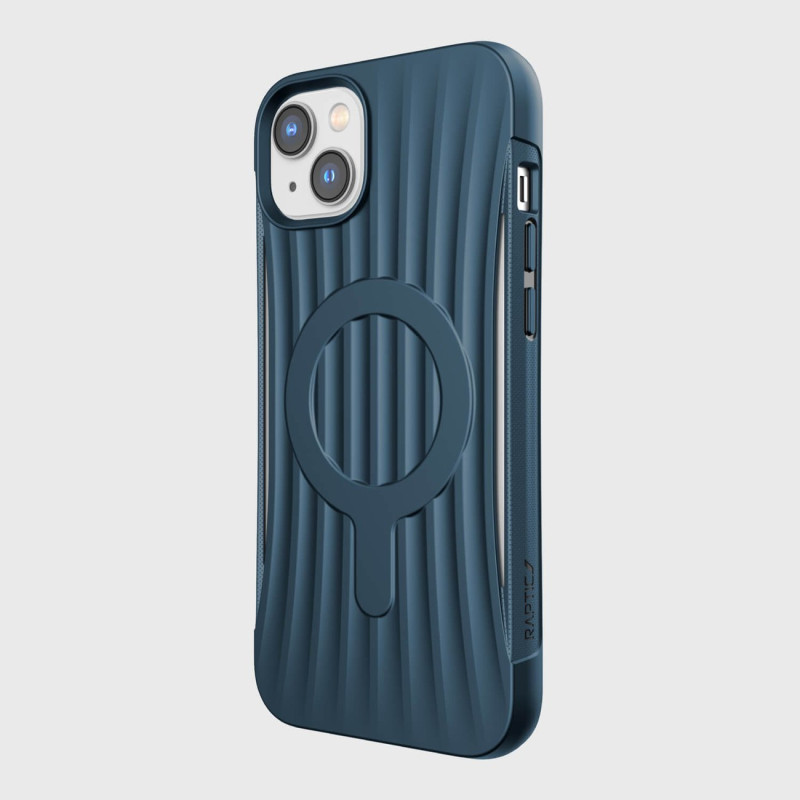 Raptic X-Doria Clutch Built Case skirtas iPhone 14 Plus su MagSafe galiniu dangteliu mėlynu