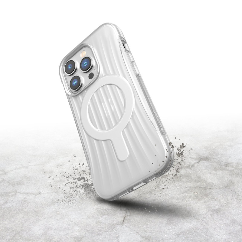 Raptic X-Doria Clutch Built Case iPhone 14 Pro dėklas su skaidriu MagSafe galiniu dangteliu