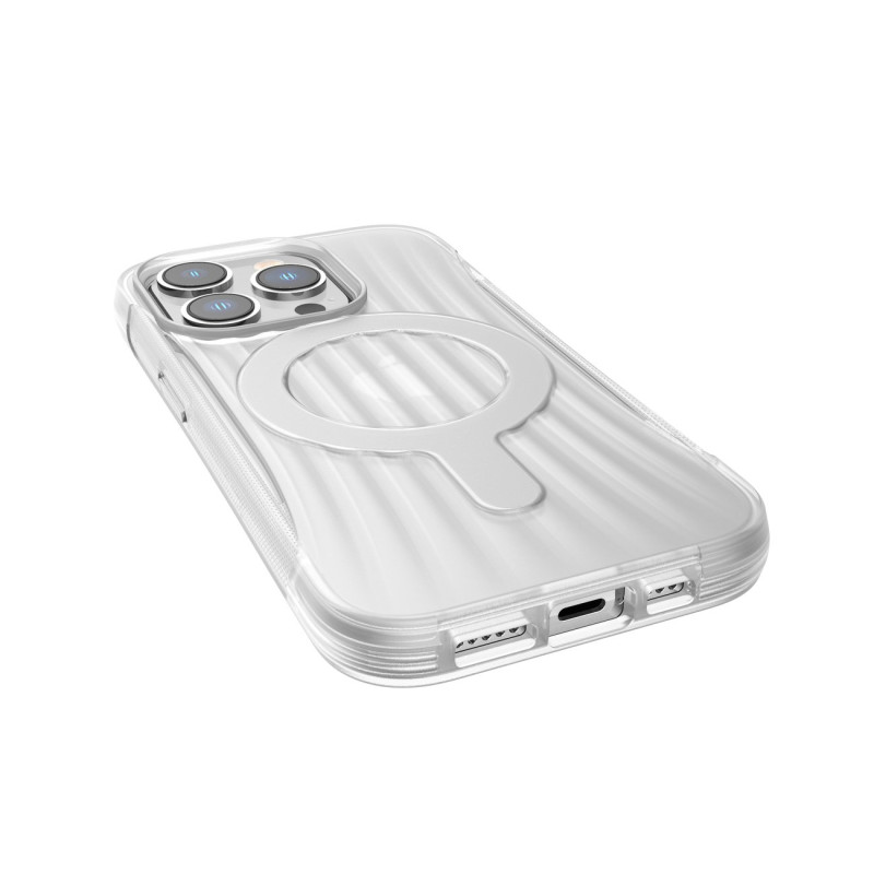 Raptic X-Doria Clutch Built Case iPhone 14 Pro dėklas su skaidriu MagSafe galiniu dangteliu