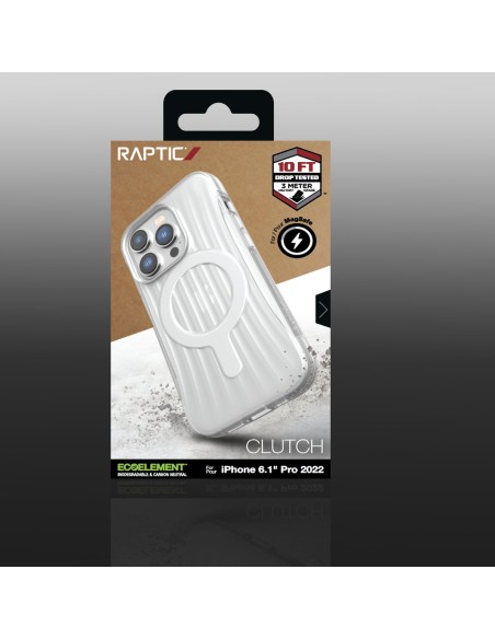 Raptic X-Doria Clutch Built Case iPhone 14 Pro dėklas su skaidriu MagSafe galiniu dangteliu Raptic X-Doria Clutch Built Case iPhone 14 Pro dėklas su skaidriu MagSafe galiniu dangteliu