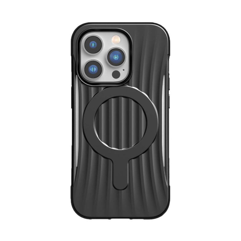 Raptic X-Doria Clutch Built Case iPhone 14 Pro dėklas su MagSafe galiniu dangteliu juodu Raptic X-Doria Clutch Built Case iPhone 14 Pro dėklas su MagSafe galiniu dangteliu juodu