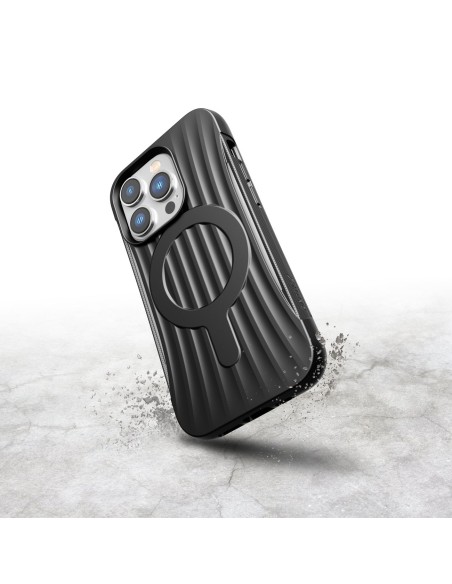 Raptic X-Doria Clutch Built Case iPhone 14 Pro dėklas su MagSafe galiniu dangteliu juodu Raptic X-Doria Clutch Built Case iPhone 14 Pro dėklas su MagSafe galiniu dangteliu juodu