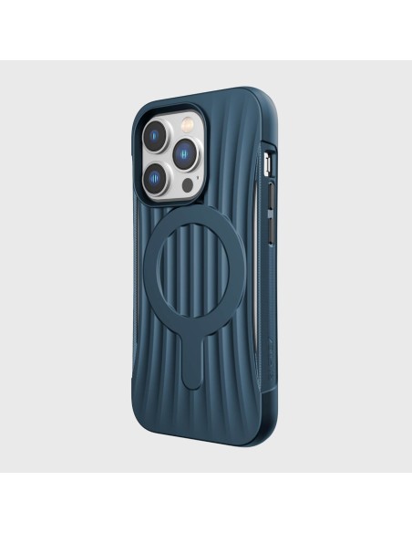 Raptic X-Doria Clutch Built Case skirtas iPhone 14 Pro su MagSafe galiniu dangteliu mėlyna spalva