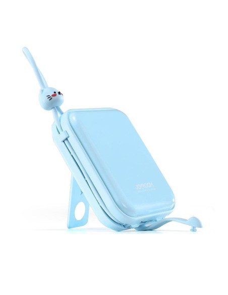 Maitinimo blokas su stovu USB-C laidu ir iPhone Lightning Cutie Series 10000mAh 22,5W mėlyna Maitinimo blokas su stovu USB-C laidu ir iPhone Lightning Cutie Series 10000mAh 22,5W mėlyna