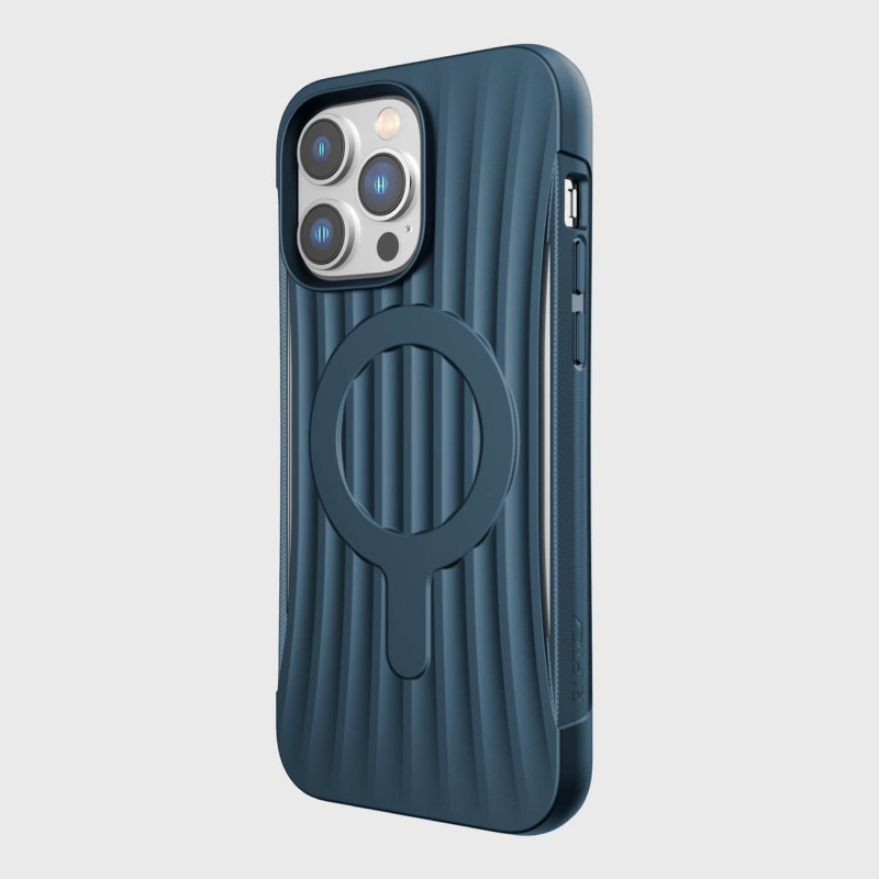 Raptic X-Doria Clutch Built Case, skirtas iPhone 14 Pro Max su MagSafe galiniu dangteliu mėlynu