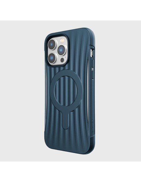 Raptic X-Doria Clutch Built Case, skirtas iPhone 14 Pro Max su MagSafe galiniu dangteliu mėlynu