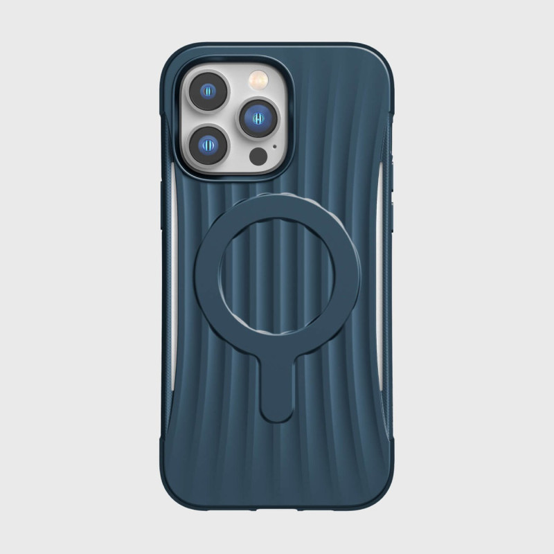 Raptic X-Doria Clutch Built Case, skirtas iPhone 14 Pro Max su MagSafe galiniu dangteliu mėlynu