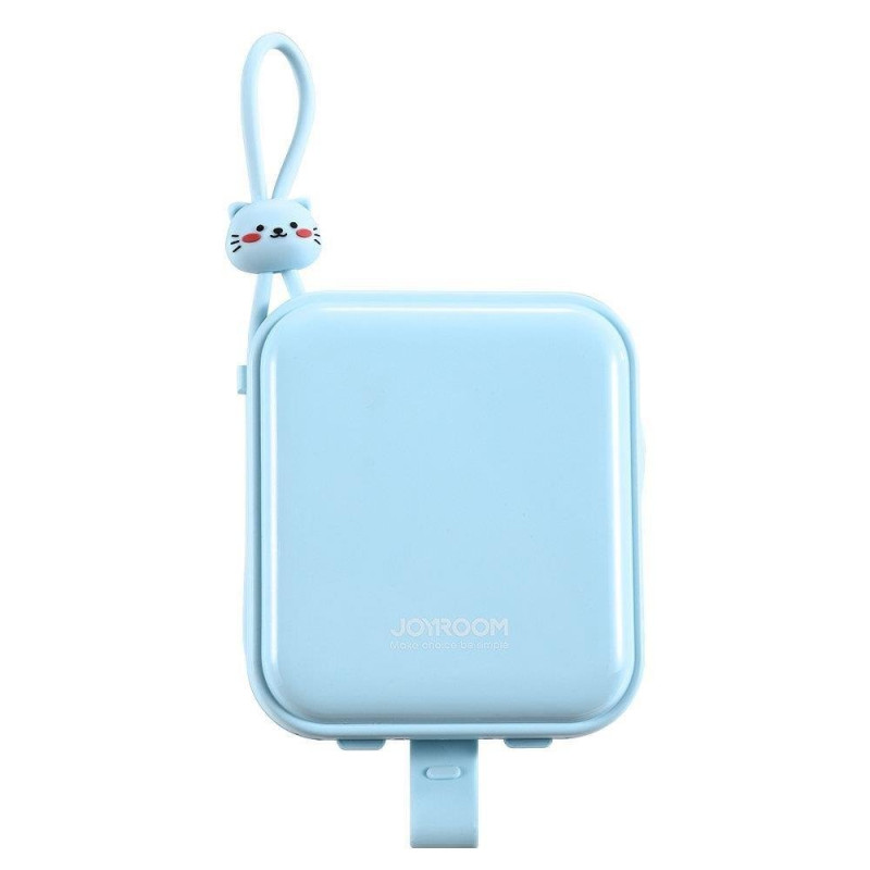 Maitinimo blokas su stovu USB-C laidu ir iPhone Lightning Cutie Series 10000mAh 22,5W mėlyna