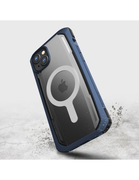 Raptic X-Doria Secure Case iPhone 14 dėklas su MagSafe šarvuotu dangteliu mėlynos spalvos