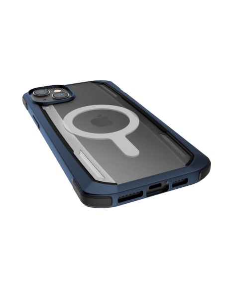 Raptic X-Doria Secure Case iPhone 14 dėklas su MagSafe šarvuotu dangteliu mėlynos spalvos
