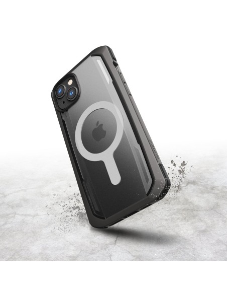 Raptic X-Doria Secure Case iPhone 14 Plus su MagSafe šarvuotu dangteliu juodu