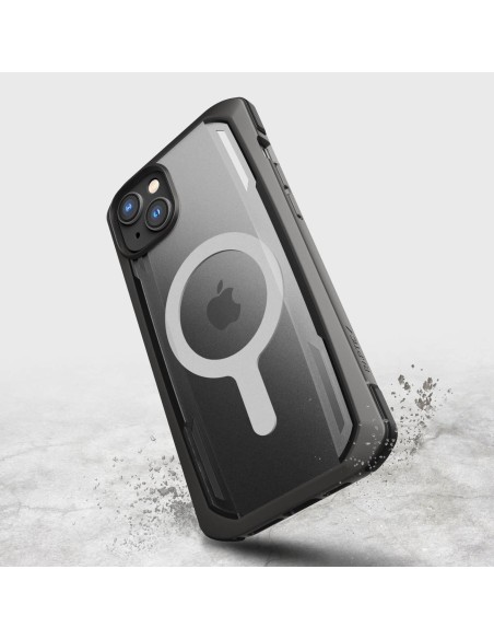 Raptic X-Doria Secure Case iPhone 14 Plus su MagSafe šarvuotu dangteliu juodu