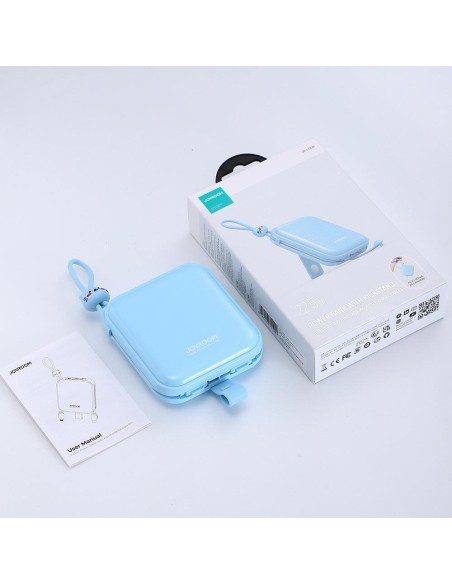 Maitinimo blokas su stovu USB-C laidu ir iPhone Lightning Cutie Series 10000mAh 22,5W mėlyna Maitinimo blokas su stovu USB-C laidu ir iPhone Lightning Cutie Series 10000mAh 22,5W mėlyna