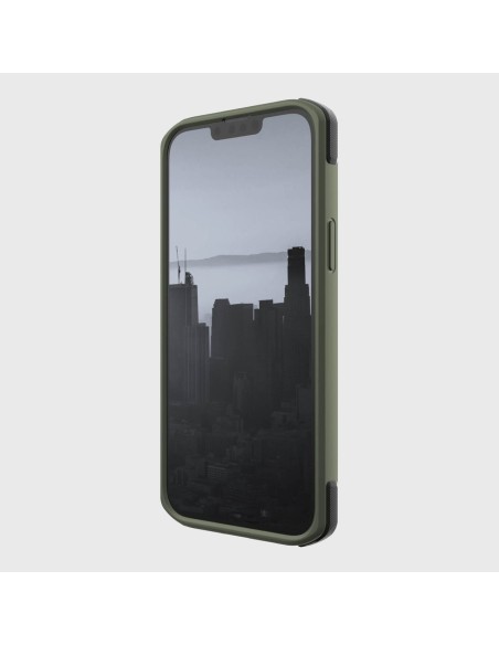 Raptic X-Doria Secure Case iPhone 14 Plus su MagSafe šarvuotu dangteliu žaliu