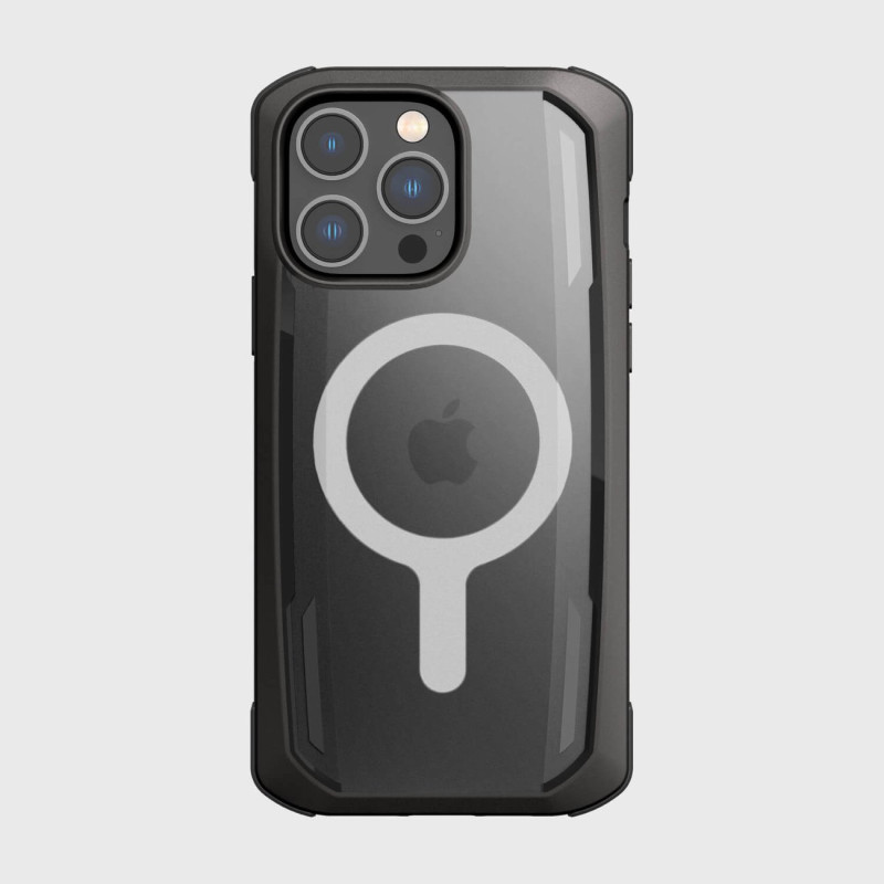 Raptic X-Doria Secure Case iPhone 14 Pro dėklas su MagSafe šarvuotu dangteliu juodu