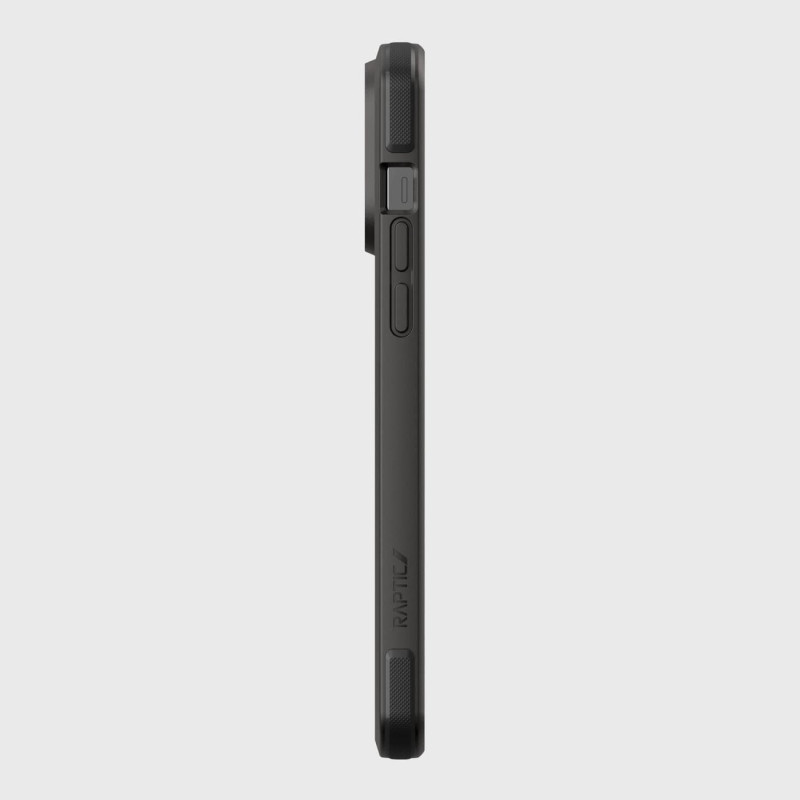 Raptic X-Doria Secure Case iPhone 14 Pro dėklas su MagSafe šarvuotu dangteliu juodu