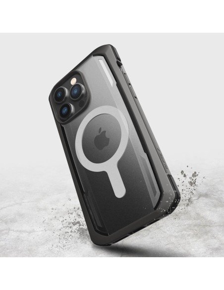 Raptic X-Doria Secure Case iPhone 14 Pro dėklas su MagSafe šarvuotu dangteliu juodu Raptic X-Doria Secure Case iPhone 14 Pro dėklas su MagSafe šarvuotu dangteliu juodu