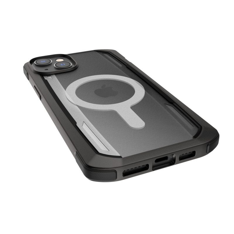 Raptic X-Doria Secure Case iPhone 14 Pro dėklas su MagSafe šarvuotu dangteliu juodu
