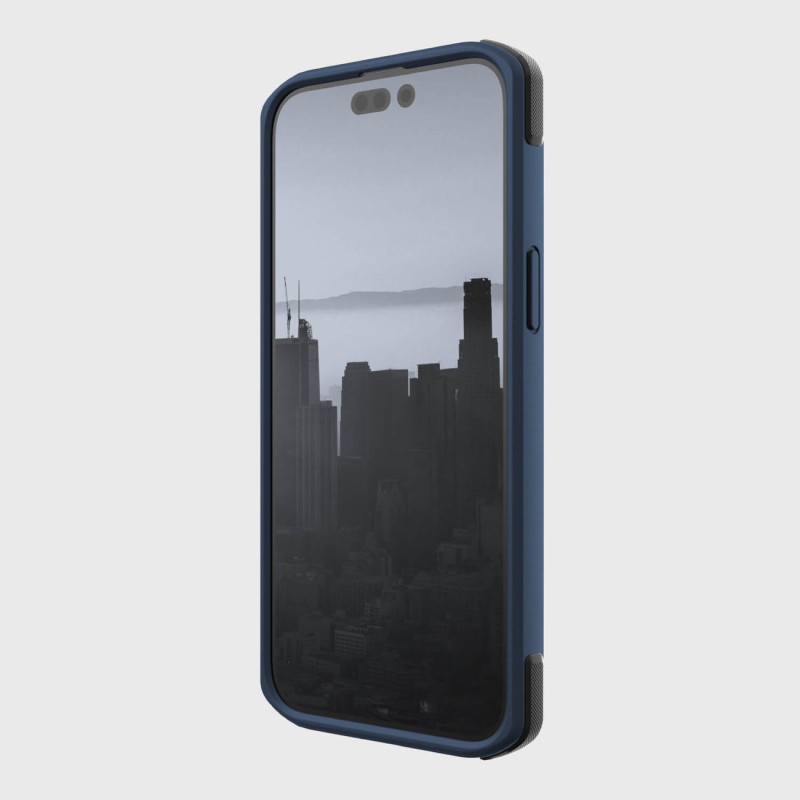 Raptic X-Doria Secure Case iPhone 14 Pro dėklas su MagSafe šarvuotu dangteliu mėlynos spalvos