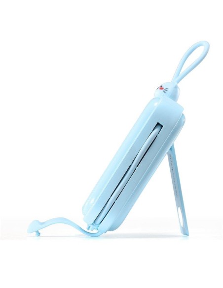 Maitinimo blokas su stovu USB-C laidu ir iPhone Lightning Cutie Series 10000mAh 22,5W mėlyna Maitinimo blokas su stovu USB-C laidu ir iPhone Lightning Cutie Series 10000mAh 22,5W mėlyna