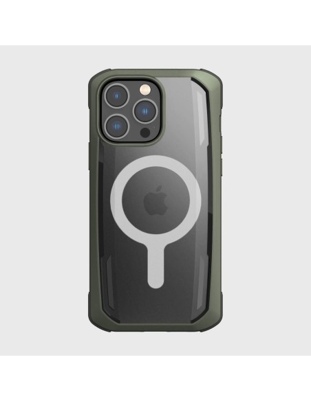 Raptic X-Doria Secure Case iPhone 14 Pro su MagSafe šarvuotu dangteliu žaliu Raptic X-Doria Secure Case iPhone 14 Pro su MagSafe šarvuotu dangteliu žaliu