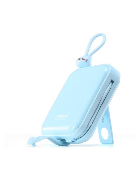 Maitinimo blokas su stovu USB-C laidu ir iPhone Lightning Cutie Series 10000mAh 22,5W mėlyna Maitinimo blokas su stovu USB-C laidu ir iPhone Lightning Cutie Series 10000mAh 22,5W mėlyna