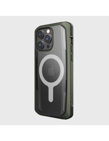 Raptic X-Doria Secure Case iPhone 14 Pro su MagSafe šarvuotu dangteliu žaliu Raptic X-Doria Secure Case iPhone 14 Pro su MagSafe šarvuotu dangteliu žaliu