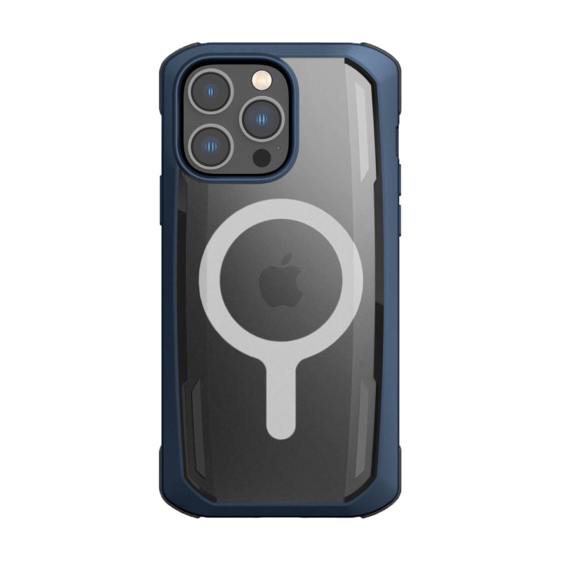 „Raptic X-Doria Secure“ dėklas, skirtas „iPhone 14 Pro Max“ su „MagSafe“ šarvuotu dangteliu, mėlynu