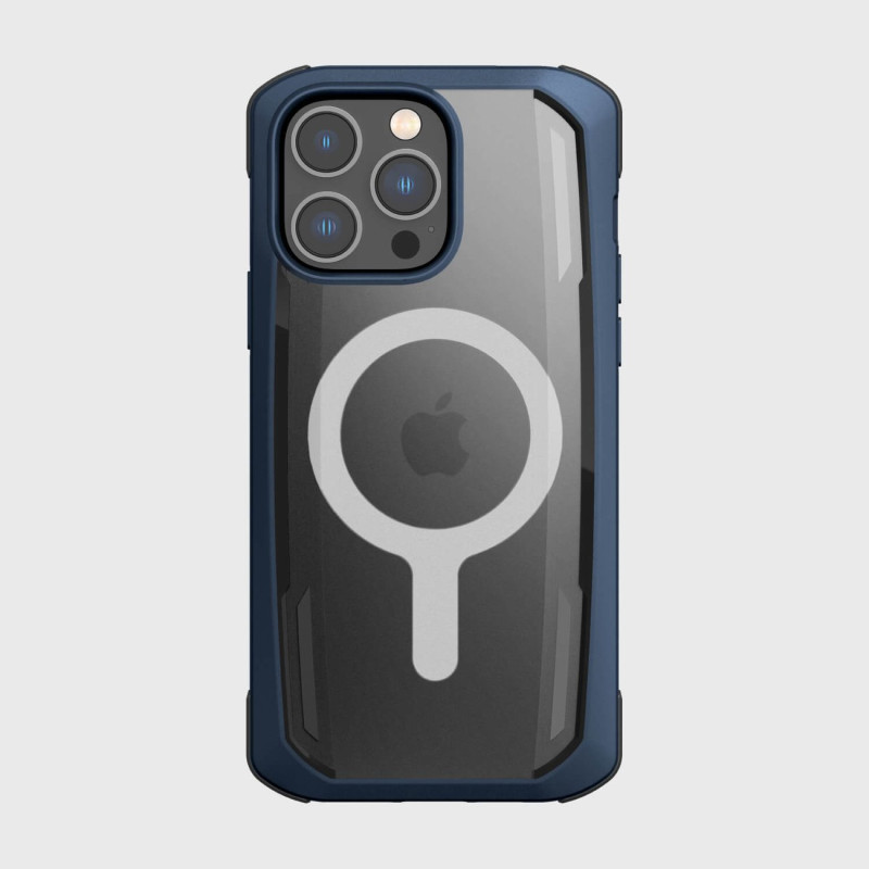 „Raptic X-Doria Secure“ dėklas, skirtas „iPhone 14 Pro Max“ su „MagSafe“ šarvuotu dangteliu, mėlynu