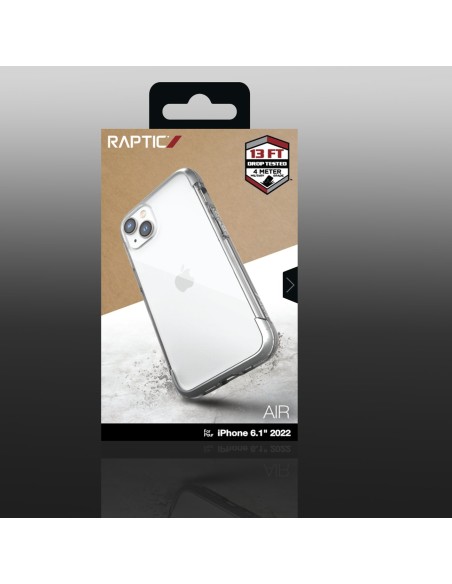 Raptic X-Doria Air Case iPhone 14 dėklas, šarvuotas dangtelis, sidabrinis Raptic X-Doria Air Case iPhone 14 dėklas, šarvuotas dangtelis, sidabrinis