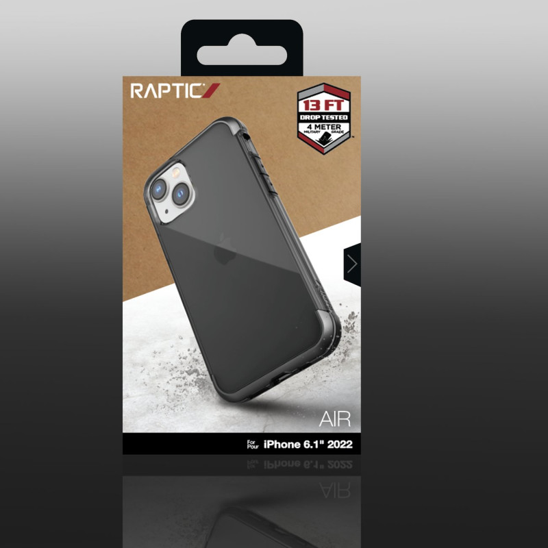 Raptic X-Doria Air Case iPhone 14 dėklas, šarvuotas dangtelis, pilkas