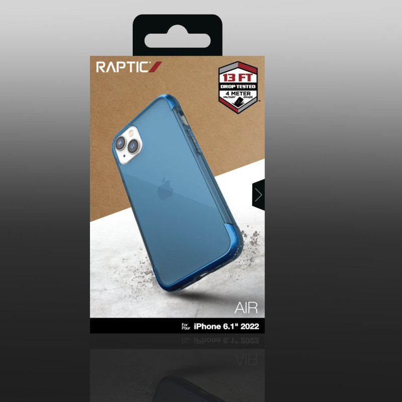 Raptic X-Doria Air Case iPhone 14 dėklas, šarvuotas dangtelis, mėlynas