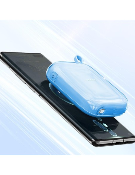 Powerbank 10000mAh Jelly Series 22,5W su USB-C kabeliu mėlynas Powerbank 10000mAh Jelly Series 22,5W su USB-C kabeliu mėlynas